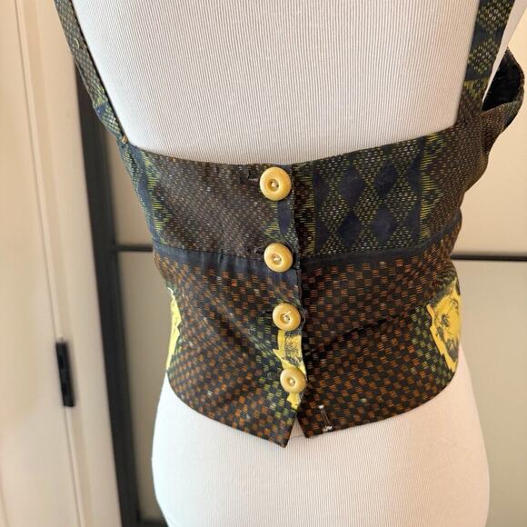 Women’s African Print Ethnic Malcom X Tank Top Bustier Handmade Women’s M/L - Picture 7 of 15